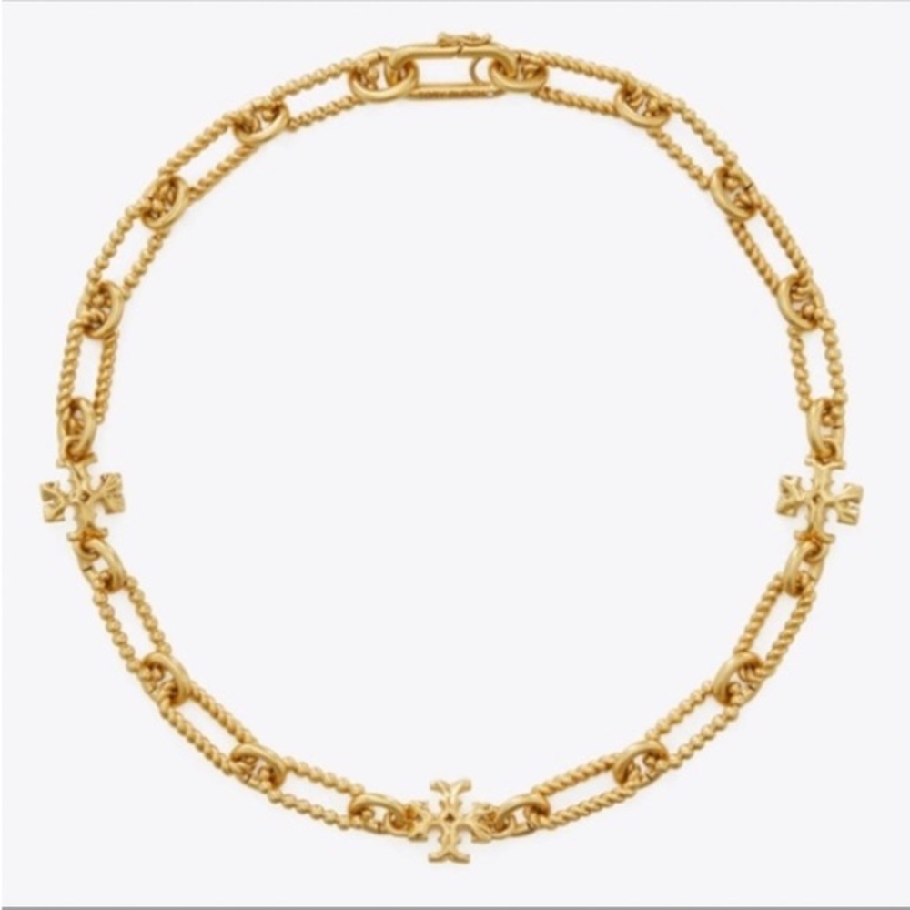 Tory Burch ROXANNE Textured  Rope Chain  Necklace